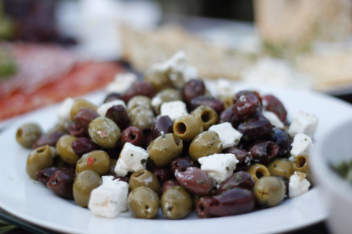 Greek Broccoli with Feta Cheese and Kalamata Olives