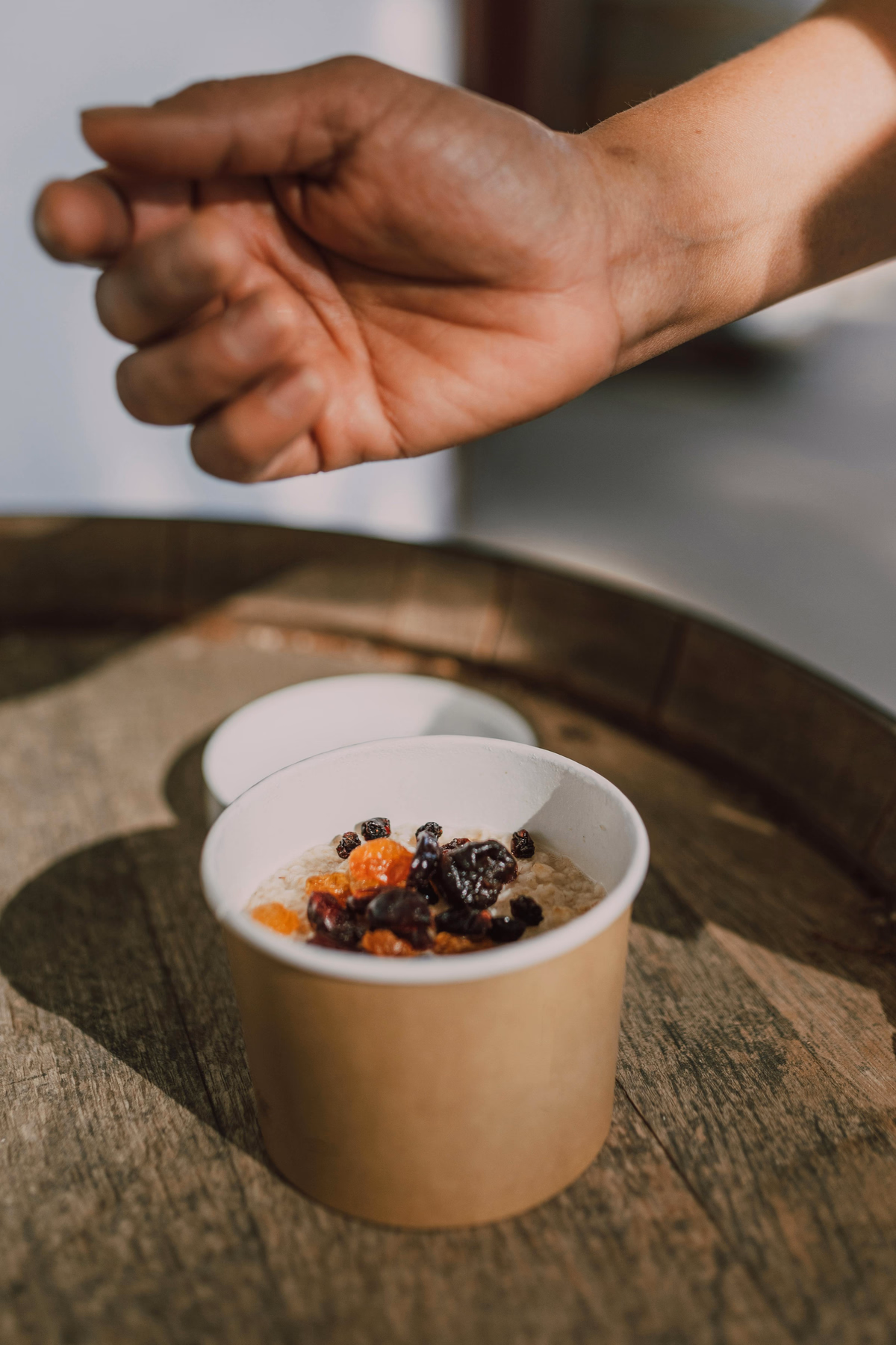 Hot Polenta Breakfast with Dried Fruit Compote