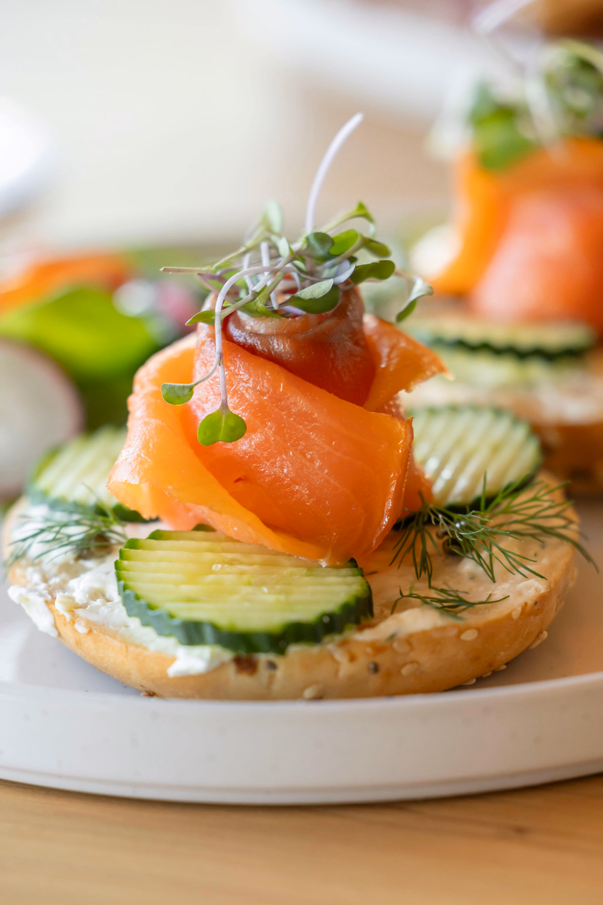 Salmon, Cucumber, Dill Salad