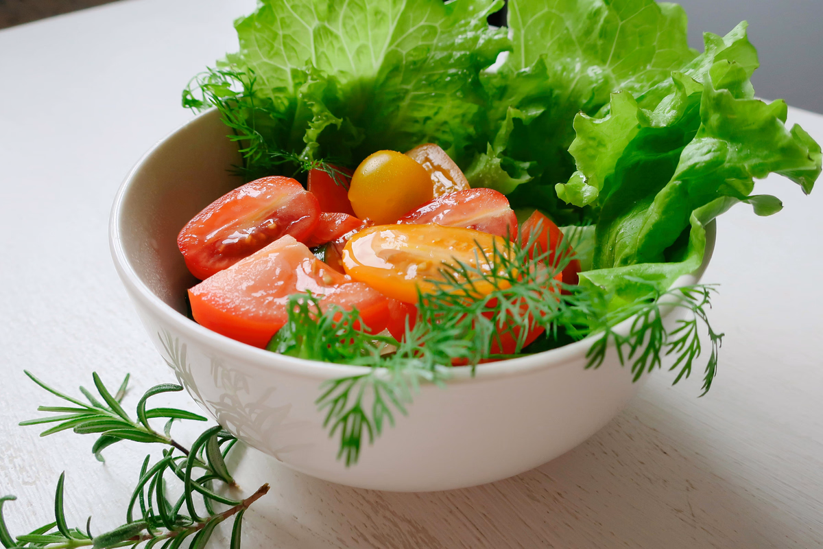 Vegetables with Dijon Dill Dressing